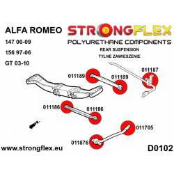 STRONGFLEX|011186A: Rear suspension front arm bush SPORT Alfa Romeo 147 00-10 type 937 156 97-07 932 GT 2