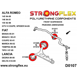 STRONGFLEX|011809B: Front lower wishbone rear bush 47mm Alfa Romeo GTV 95-05 type 916 145/146 94-00 930A 930B 155 2