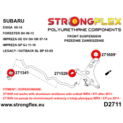 STRONGFLEX|271609A: Vorderachse Querlenker hintere Buchse SPORT Subaru Forester III 09-13 SH Impreza 07-14 GE GV GH 2