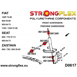 STRONGFLEX|061349B: Tuleja przekładka amortyzatora przód i tył Fiat 126p 2