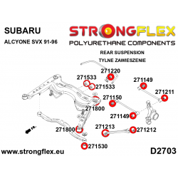 STRONGFLEX|271150A: Rear tie bar bush SPORT Saab 9-2X 04-06 Subaru Alcyone SVX 91-96 Forester I 97-02 SF II 02-08 SG 2