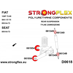 STRONGFLEX|061954A: Rear trailing arm bush SPORT Fiat 126p 72-99 850 64-73 500 I 2