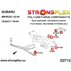 STRONGFLEX|276252B: Hinterachsträger - buchsensatz Subaru Forester I 97-02 SF II 02-08 SG Impreza 92-00 GM GC GF 2