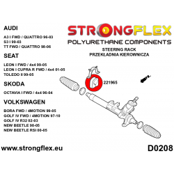 STRONGFLEX|221965A: Lenkgetriebebuchse SPORT Audi A3/S3 RS3 I 96-03 8L FWD 99-03 Quattro Seat Leon 99-06 1M 99-05 2