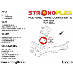 STRONGFLEX|221246A:  Heckbalkenbuchse 69mm SPORT Audi A3/S3 RS3 I 96-03 8L FWD TT TTS TTRS 8N 99-06 A1 S1 10-18 8X 2