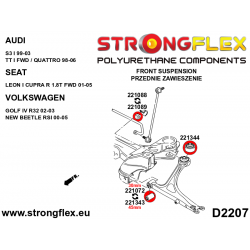 STRONGFLEX|221343B: Front wishbone front bush Audi A3/S3 RS3 I 96-03 8L 99-03 TT TTS TTRS 8N 99-06 FWD Quattro Seat 2