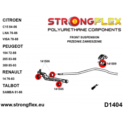 STRONGFLEX|146104B: Front suspension and ream beam bush kit Peugeot 309 85-93 205 83-98 2