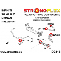STRONGFLEX|286196B: Polyurethan Buchsensatz Vorderachse Nissan 350Z 02-08 Z33 Infiniti G III G35 02-07 2
