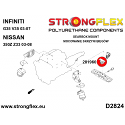 STRONGFLEX|281960A: Gearbox mount inserts SPORT Nissan 350Z 02-08 Z33 Infiniti G III G35 02-07 2