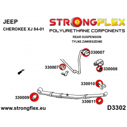STRONGFLEX|330009B: Blattfeder hinten - vordere Buchse Jeep Cherokee II 84-01 2
