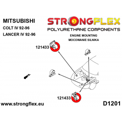 STRONGFLEX|121433B: Wkładka poduszki silnika  Mitsubishi Colt IV 91-95 CA0 Lancer 2