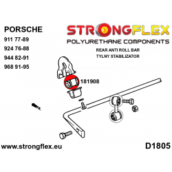 STRONGFLEX|181908B: Rear anti roll bar bush Porsche 911 69-89 924 2
