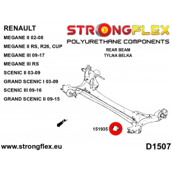 STRONGFLEX|151935B: Tuleja belki tylnej Renault Scenic II 03-09 Grand I III 09-16 09-15 Mégane 02-12 04-09 RS R26 2