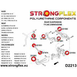 STRONGFLEX|221553A: Hinterachse oberer hinterer Querlenker äußere Buchse SPORT Audi A3/S3 RS3 II 03-13 8P 03-13 2