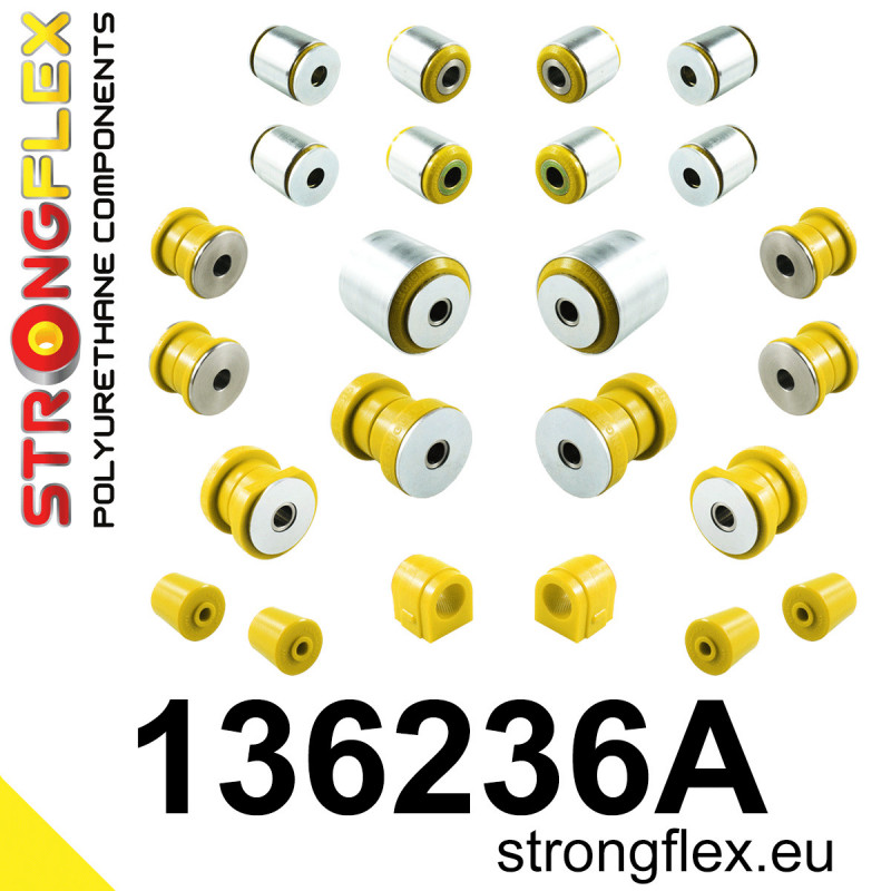 STRONGFLEX|136236A: Hinterachsbuchsen Satz SPORT Opel/Vauxhall Insignia A 08-17 G09 AWD Saab 9-5 II 10-12 YS3G