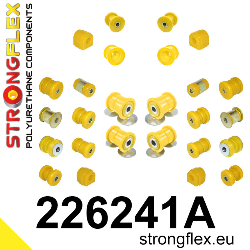 STRONGFLEX|226241A: Komplettes Fahrwerk Buchsen-Kit SPORT Volkswagen Passat VI 05-10 B6 FWD VII 10-15 B7 CC 08-16