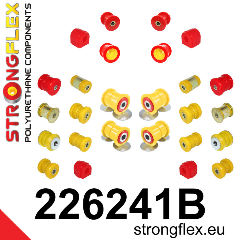 STRONGFLEX|226241B: Komplettes Fahrwerk Buchsen-Kit Volkswagen Passat VI 05-10 B6 FWD VII 10-15 B7 CC 08-16