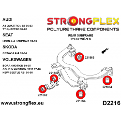 STRONGFLEX|226242A: Hintere Achsträger Buchsen SPORT Audi A3/S3 RS3 I 96-03 8L 99-03 Quattro TT TTS TTRS 8N 99-06 Seat Leon 1M 2