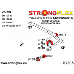STRONGFLEX|231970B: Front lower engine mount bush Volvo S80 I 98-06 V70 XC/XC70 01- -07 S60 00-10 FWD AWD II 2