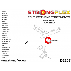 STRONGFLEX|221981A: Rear beam bush SPORT Audi Q2/SQ2 16-23 FWD Seat Ateca KH 16- Skoda Karoq NU 17- Volkswagen T-Roc A11/AC7 2