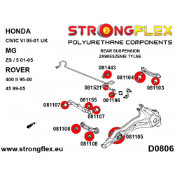 STRONGFLEX|081155A: Rear lower shock mounting bush version 5d SPORT Honda Civic VI 95-00 EJ/EK EM MA MB MC UK MG ZS 2