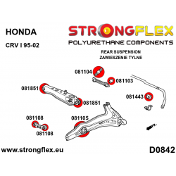 STRONGFLEX|081851A: Rear lower arm bush SPORT Honda CR-V I 95-02 RD1/RD2 RD3 2