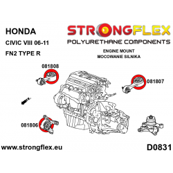 STRONGFLEX|081806A: Engine mount insert – front SPORT Honda Civic VIII 06-12 FK/FN FA FD FG Hatchback FK/FN 3D/5D 2