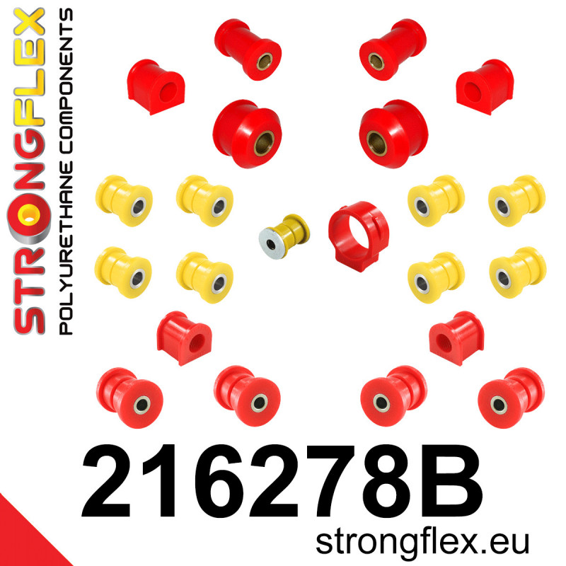 STRONGFLEX|216278B: Kompletny zestaw zawieszenia Toyota Celica VI 93-99 T200 AT200 ST202 ST204 FWD