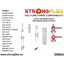 STRONGFLEX|081645A: Tuleja mocowania amortyzatora tylnego SPORT Honda Accord V 94-97 Prelude IV 92-96 BA/BB 96-01 2