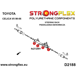 STRONGFLEX|212091A: Steering rack bush SPORT Toyota Celica VII 99-06 T230 2