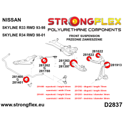 STRONGFLEX|286217B: Kompletny zestaw zawieszenia R33 R34 RWD Nissan Skyline IX 93-98 R33 RWD X 97-02 2