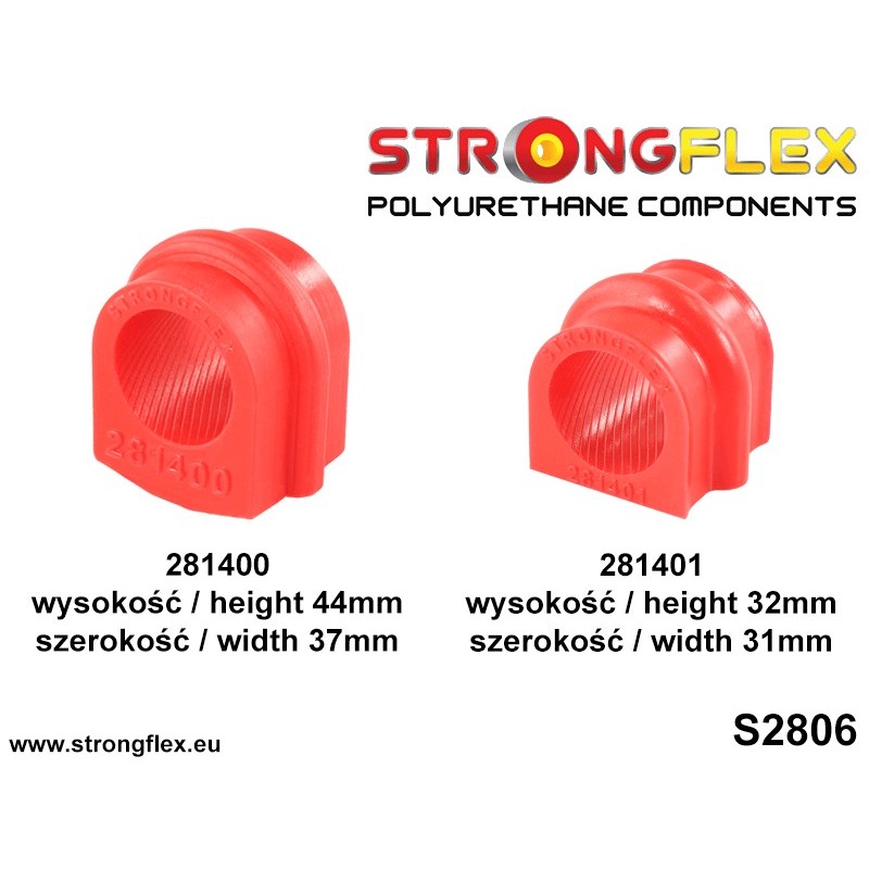STRONGFLEX|286217B: Polyurethan Buchsensatz für Vorder- und Hinterachse R33 R34 RWD Nissan Skyline IX 93-98 R33 RWD X 97-02 R34
