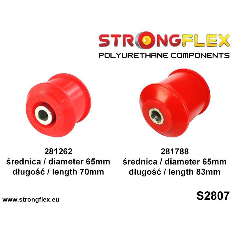 STRONGFLEX|286217B: Polyurethan Buchsensatz für Vorder- und Hinterachse R33 R34 RWD Nissan Skyline IX 93-98 R33 RWD X 97-02 R34