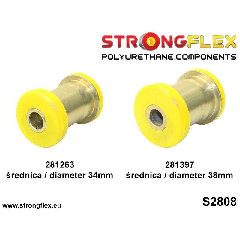 STRONGFLEX|286217B: Polyurethan Buchsensatz für Vorder- und Hinterachse R33 R34 RWD Nissan Skyline IX 93-98 R33 RWD X 97-02 R34
