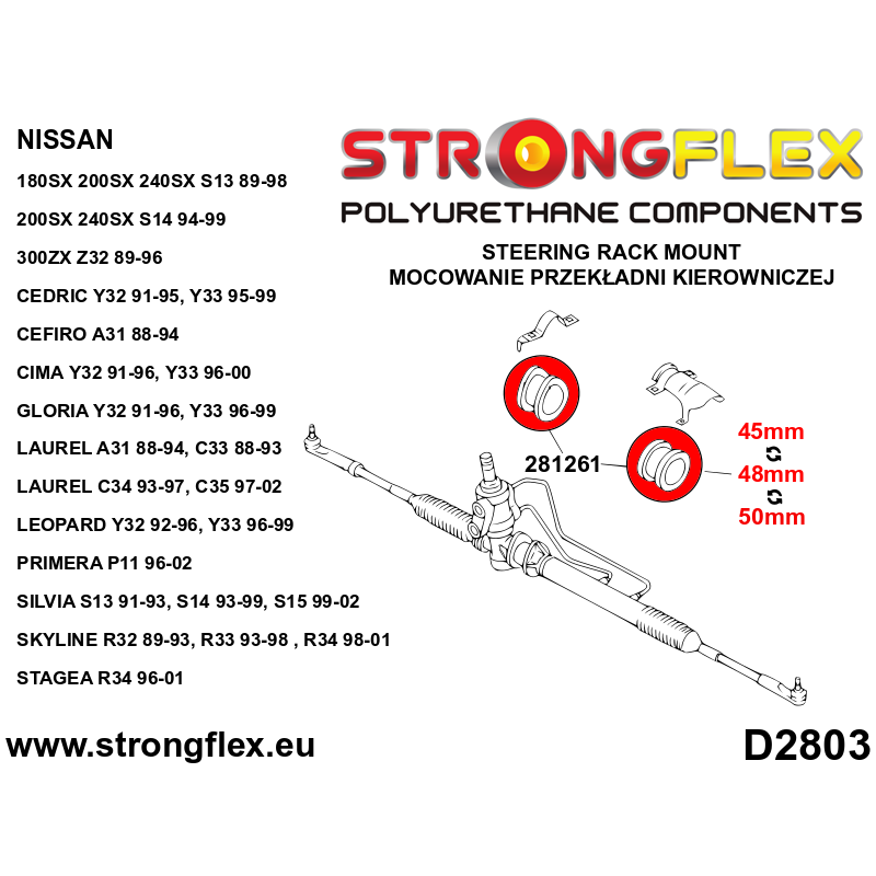 STRONGFLEX|286218A: Full suspension bush kit SPORT Nissan 300ZX 90-96 Z32
