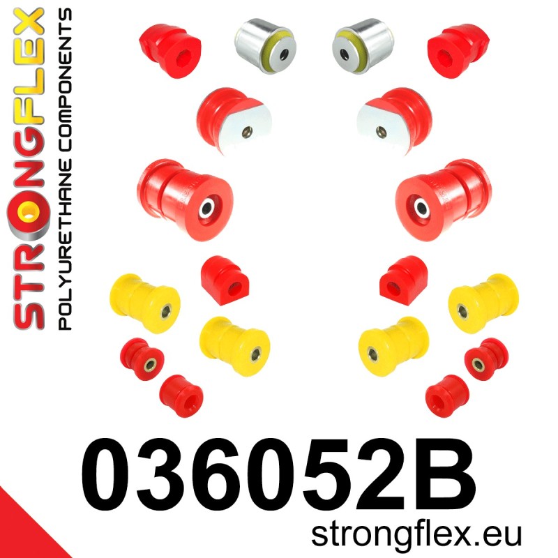 STRONGFLEX|036052B: Full suspension  polyurethane bush kit BMW Series 5 II 81-88 E28 Seria 6 I 76-89 E24 82-89