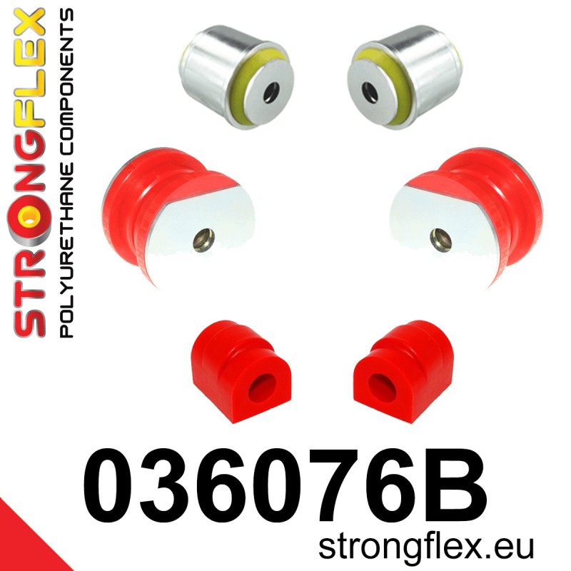 STRONGFLEX|036076B: Front suspension bush kit BMW Series 5 II 81-88 E28 Seria 6 I 76-89 E24 82-89