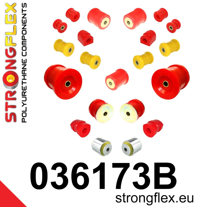 STRONGFLEX|036173B: Komplette Fahrwerk Buchsen BMW Serie 5 III 88-96 E34 7 II 86-94 E32