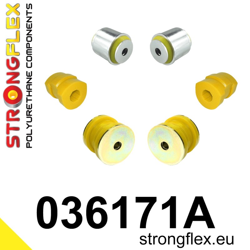 STRONGFLEX|036171A: Polyurethan Buchsensatz Vorderachse SPORT BMW Serie 5 III 88-96 E34 7 II 86-94 E32