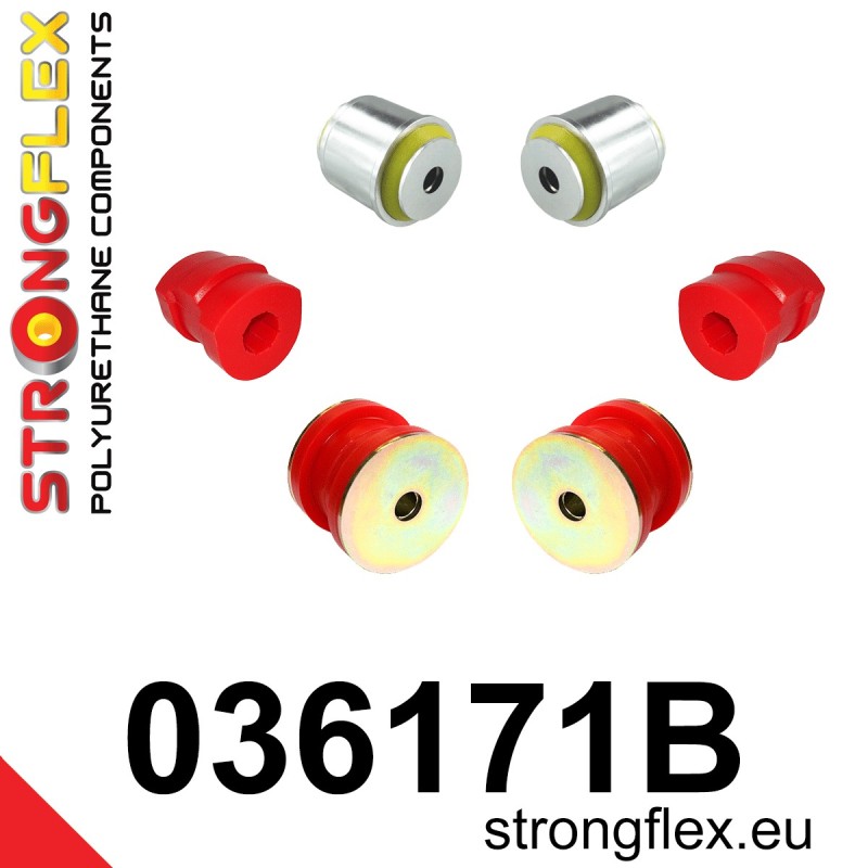 STRONGFLEX|036171B: Polyurethan Buchsensatz Vorderachse BMW Serie 5 III 88-96 E34 7 II 86-94 E32