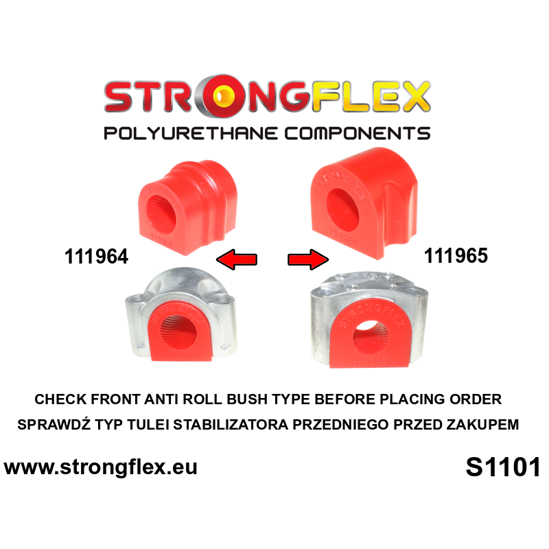 STRONGFLEX|116304A: Full suspension polyurethane bush kit SPORT Mercedes CLK-Class W209 02-10 Class C W203 00-11 00-07 RWD