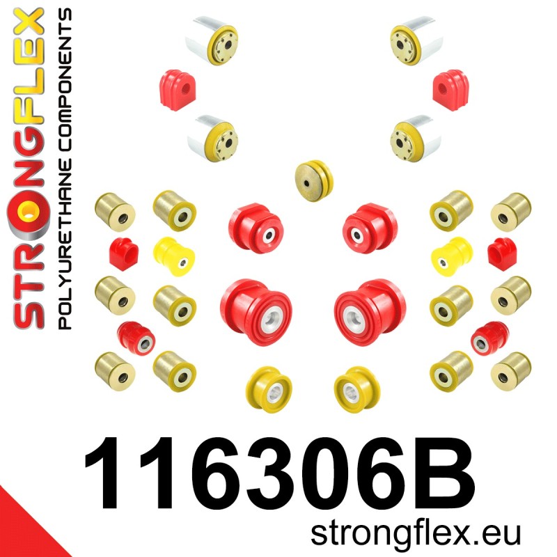 STRONGFLEX|116306B: Full suspension polyurethane bush kit Mercedes SLK R171 04-11
