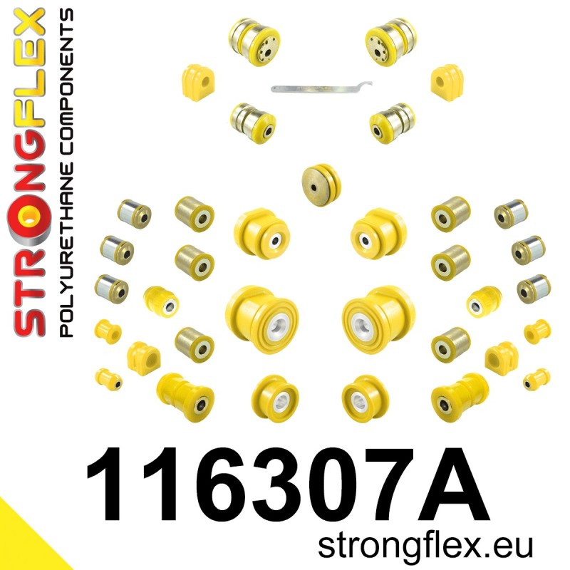 STRONGFLEX|116307A: Full suspension polyurethane bush kit SPORT Mercedes SLK R172 11-19