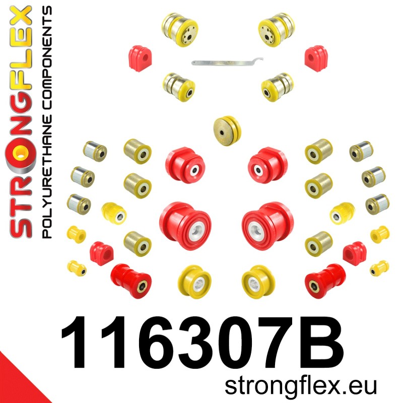 STRONGFLEX|116307B: Full suspension polyurethane bush kit Mercedes SLK R172 11-19