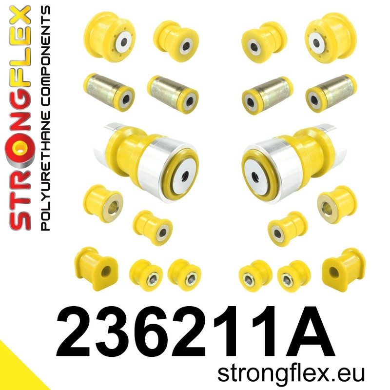STRONGFLEX|236211A: Rear suspension bush kit SPORT Volvo Seria 700 760 81-92 multilink 780 86-91 900 960 I 90-94 multilink 1