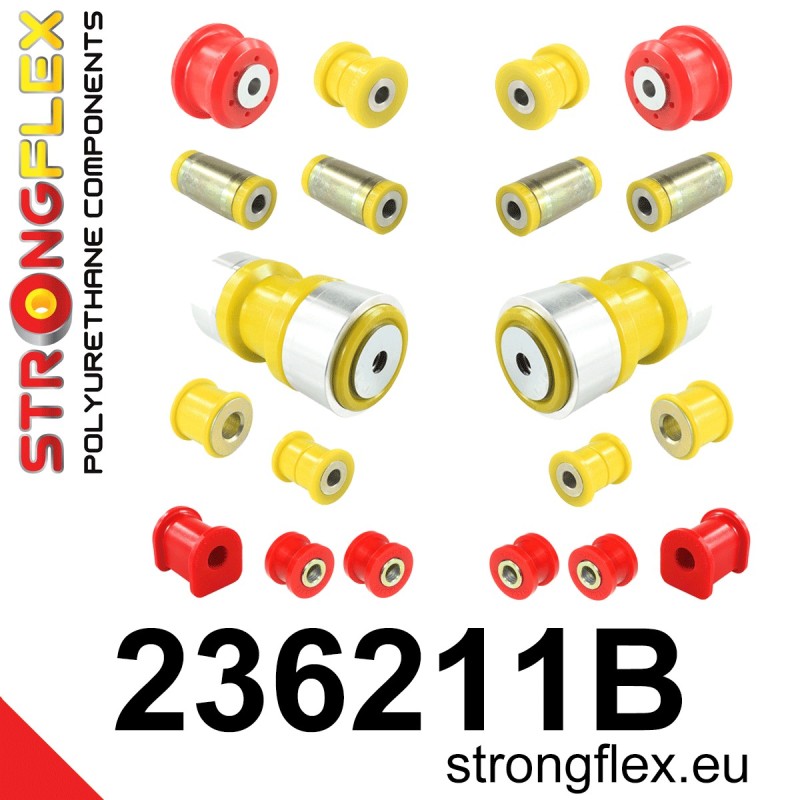 STRONGFLEX|236211B: Rear suspension bush kit Volvo Seria 700 760 81-92 multilink 780 86-91 900 960 I 90-94 multilink 1