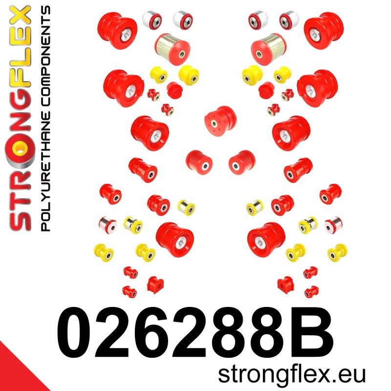 STRONGFLEX|026288B: Polyurethan Buchsensatz für Vorder- und Hinterachse Audi A6/S6 RS6 C6 04-11 Quattro Allroad 06-11