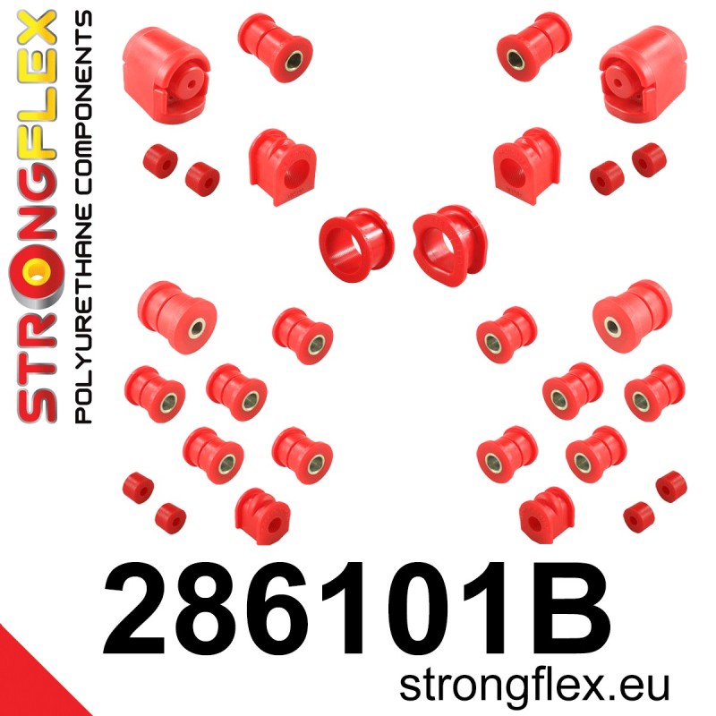 STRONGFLEX|286101B: Full suspension bush kit Nissan 100NX 90-96 B13 Sunny/Pulsar Sentra Sabre VIII 90-95 N14