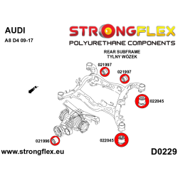 STRONGFLEX|026263A: Hinterachsträger - buchsensatz SPORT Audi A8/S8 D4 09-17 Quattro 2