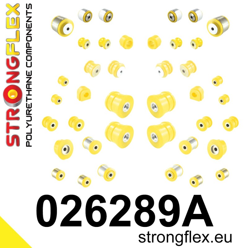 STRONGFLEX|026289A: Full suspension polyurethane bush kit SPORT Audi A8/S8 D4 09-17 FWD